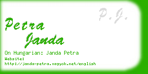 petra janda business card